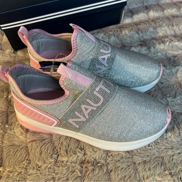 Nautica Light Up Alois Girl Sneakers Size 2 Sparkle - Picture 2 of 6